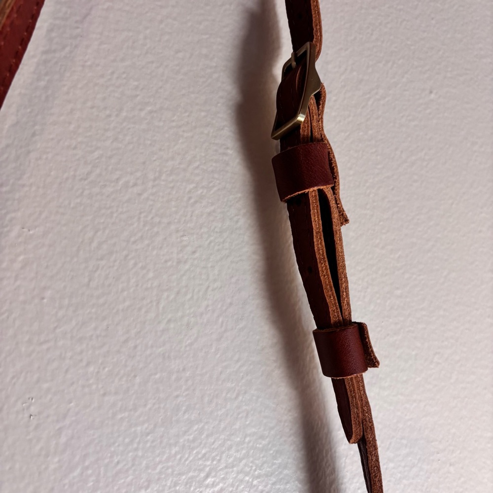 Portland Leather Women's Brown Crossbody Bag - Picture 6 of 7